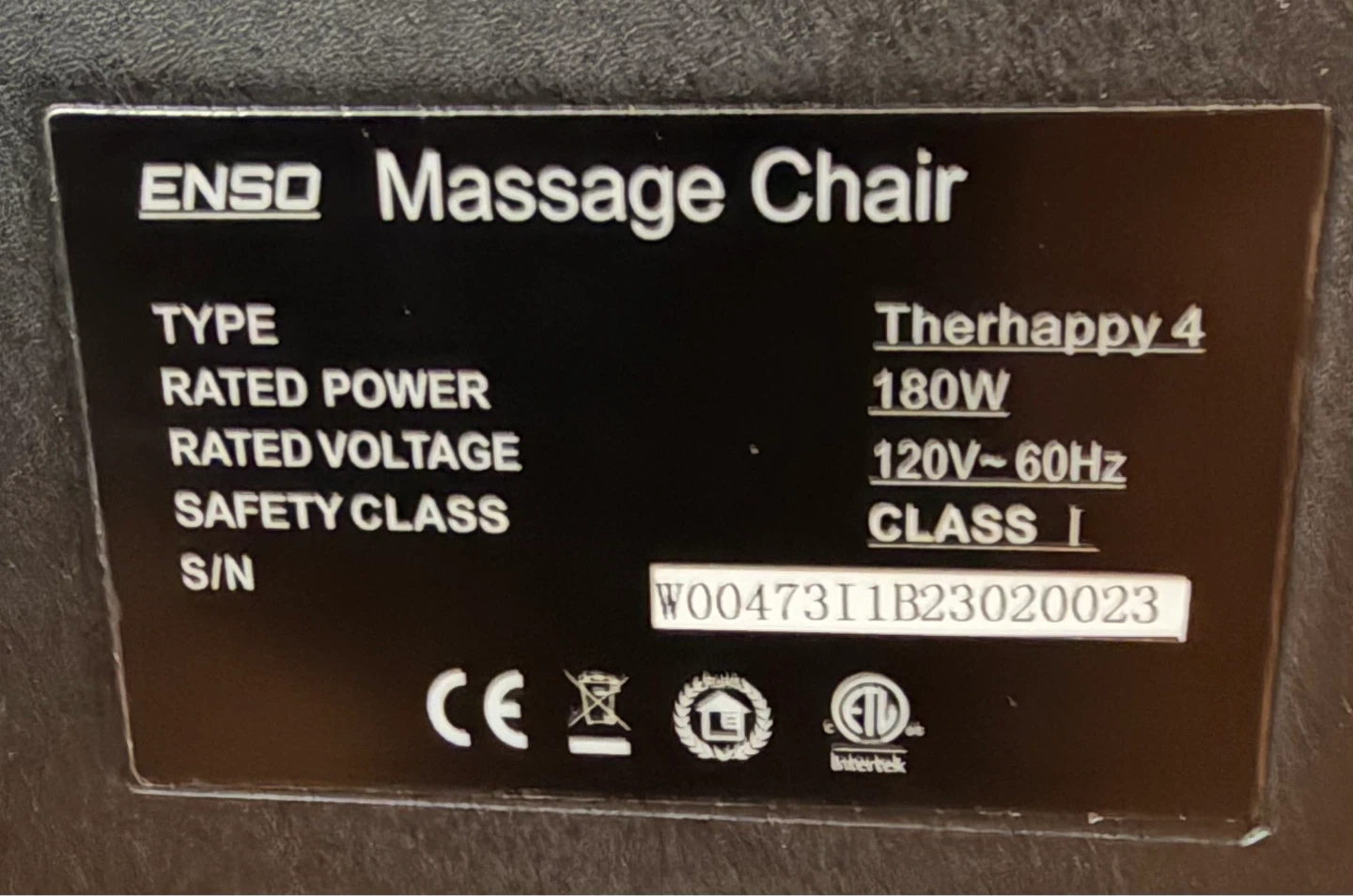 ENSO Therhappy 4 Massage Chair