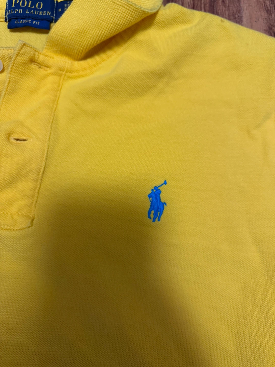 Ralph Lauren Polo Shirt Yellow Classic Fit Size M - photo 3