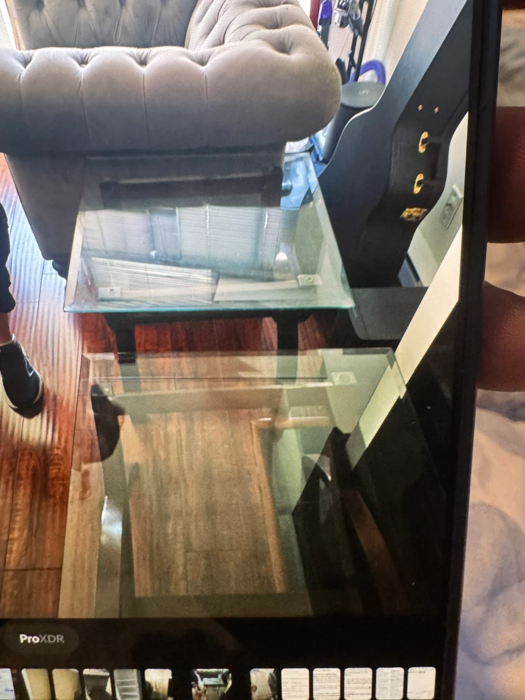 2 Glass Top Coffee Table with Black Frame