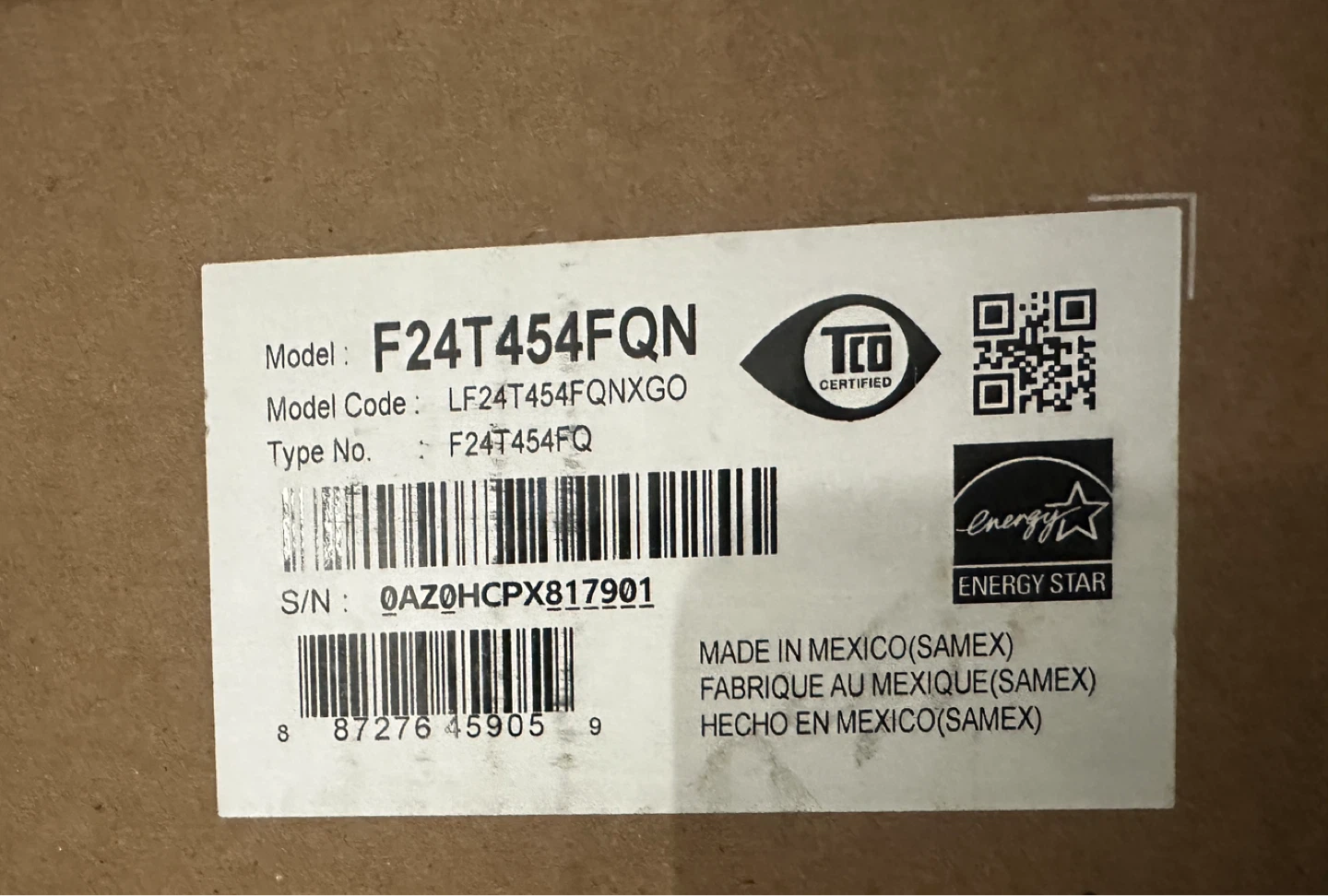 Samsung FT45 Series Business Monitor F24T454FQN