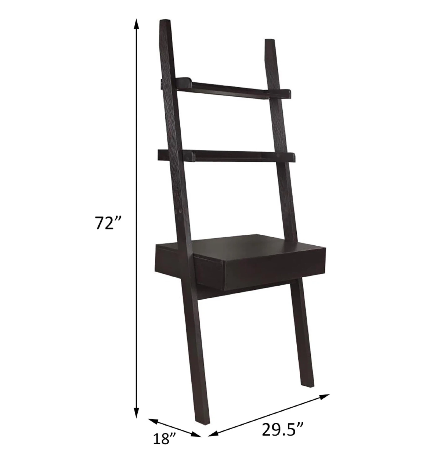 Wall Leaning Ladder Desk with Drawer - photo 3