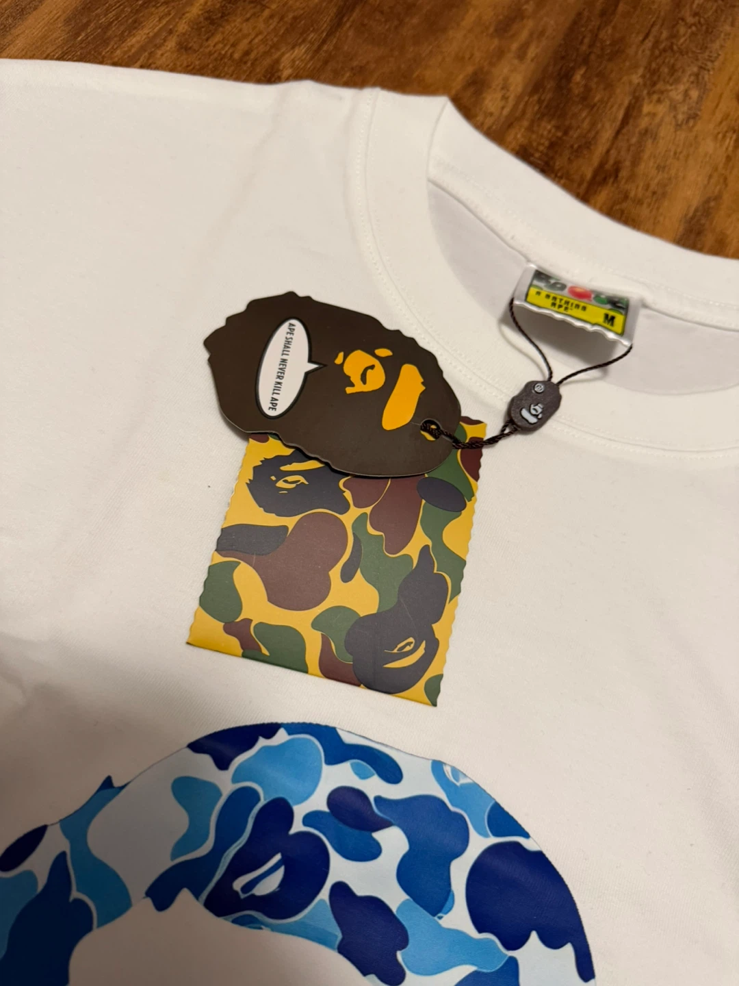 BAPE A Bathing Ape White ABC Camo Ape Head T-Shirt Medium - photo 3