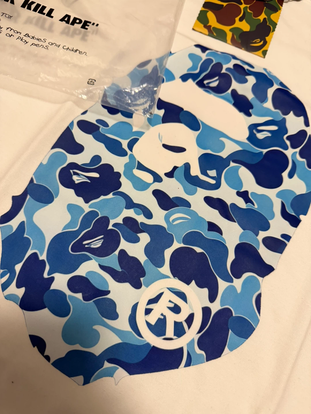 BAPE A Bathing Ape White ABC Camo Ape Head T-Shirt Medium - photo 2