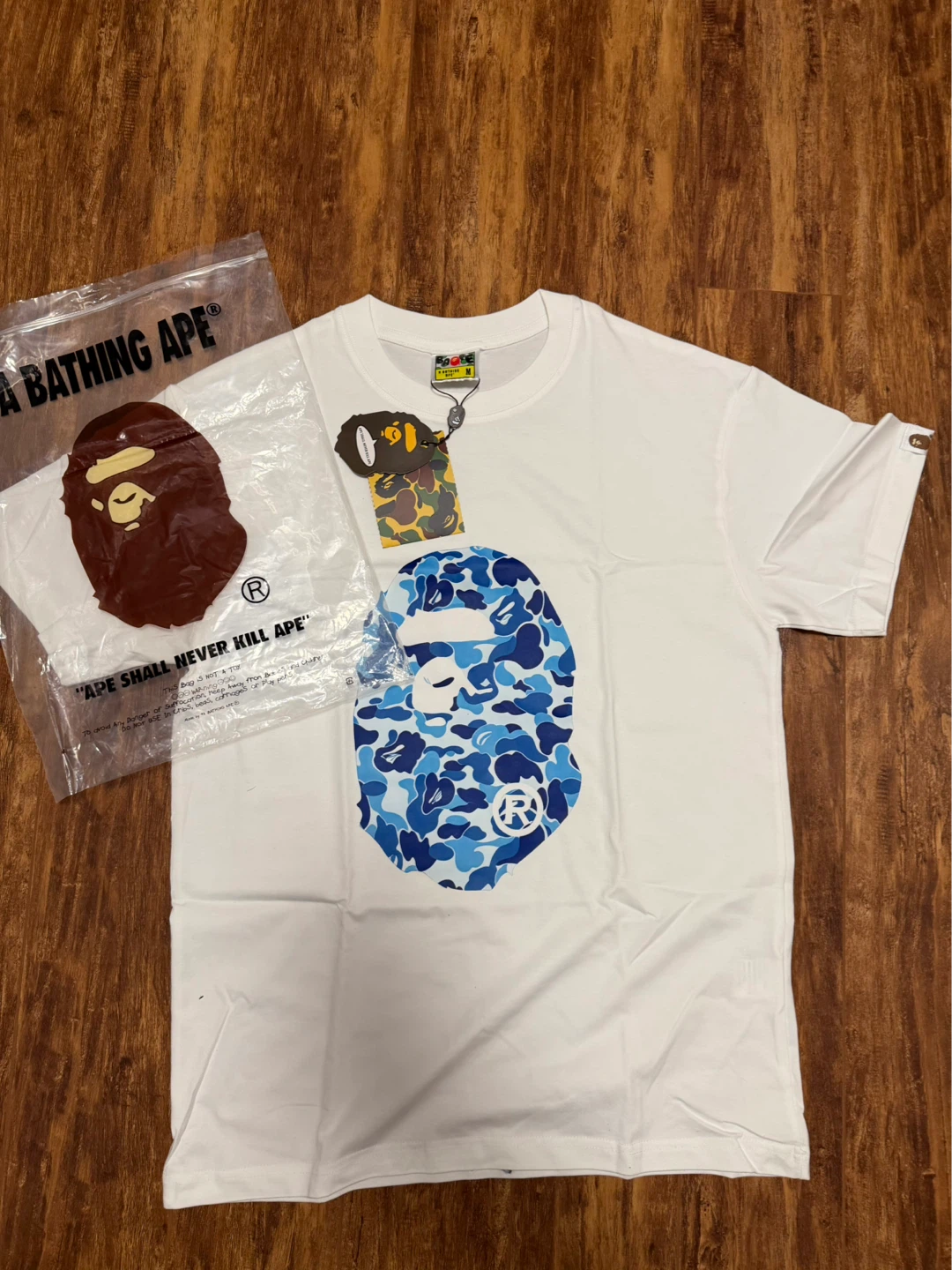 BAPE A Bathing Ape White ABC Camo Ape Head T-Shirt Medium