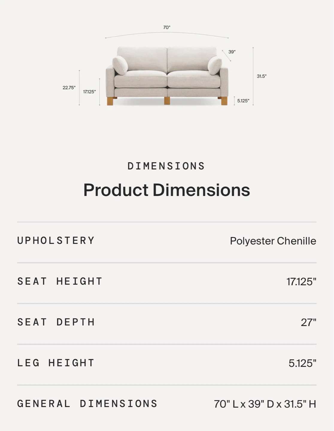 Union 2-Seat Sofa - Heather Charcoal Performance Chenille - photo 3