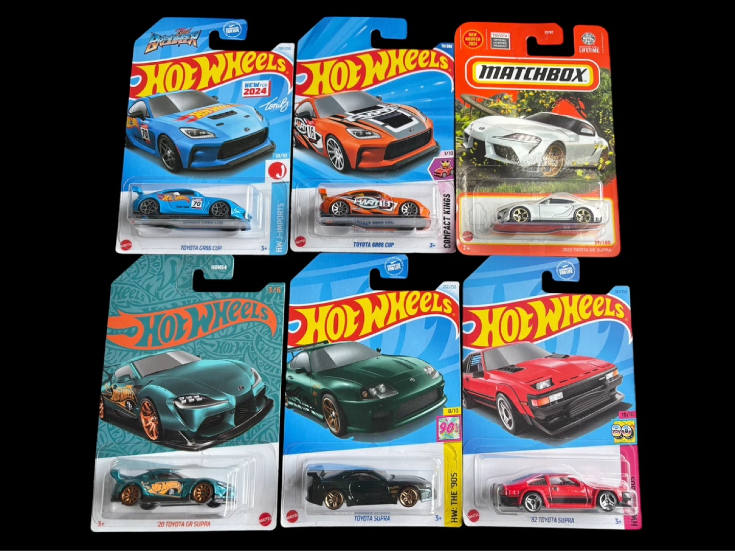 Hot Wheels & Matchbox Toyota Supra and GR86 Die-cast Cars