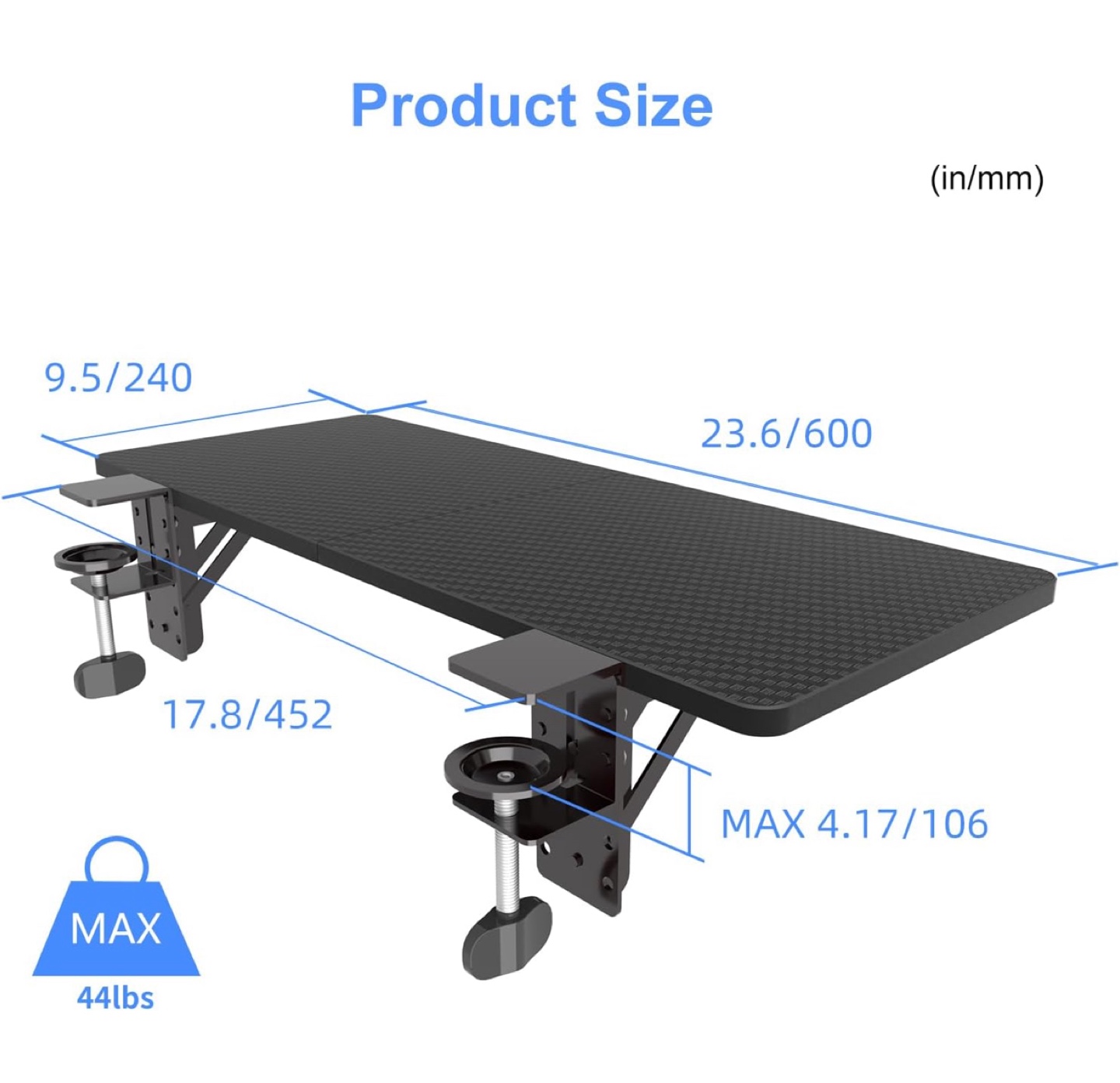 Suptek Clamp-On Desk Shelf - photo 2