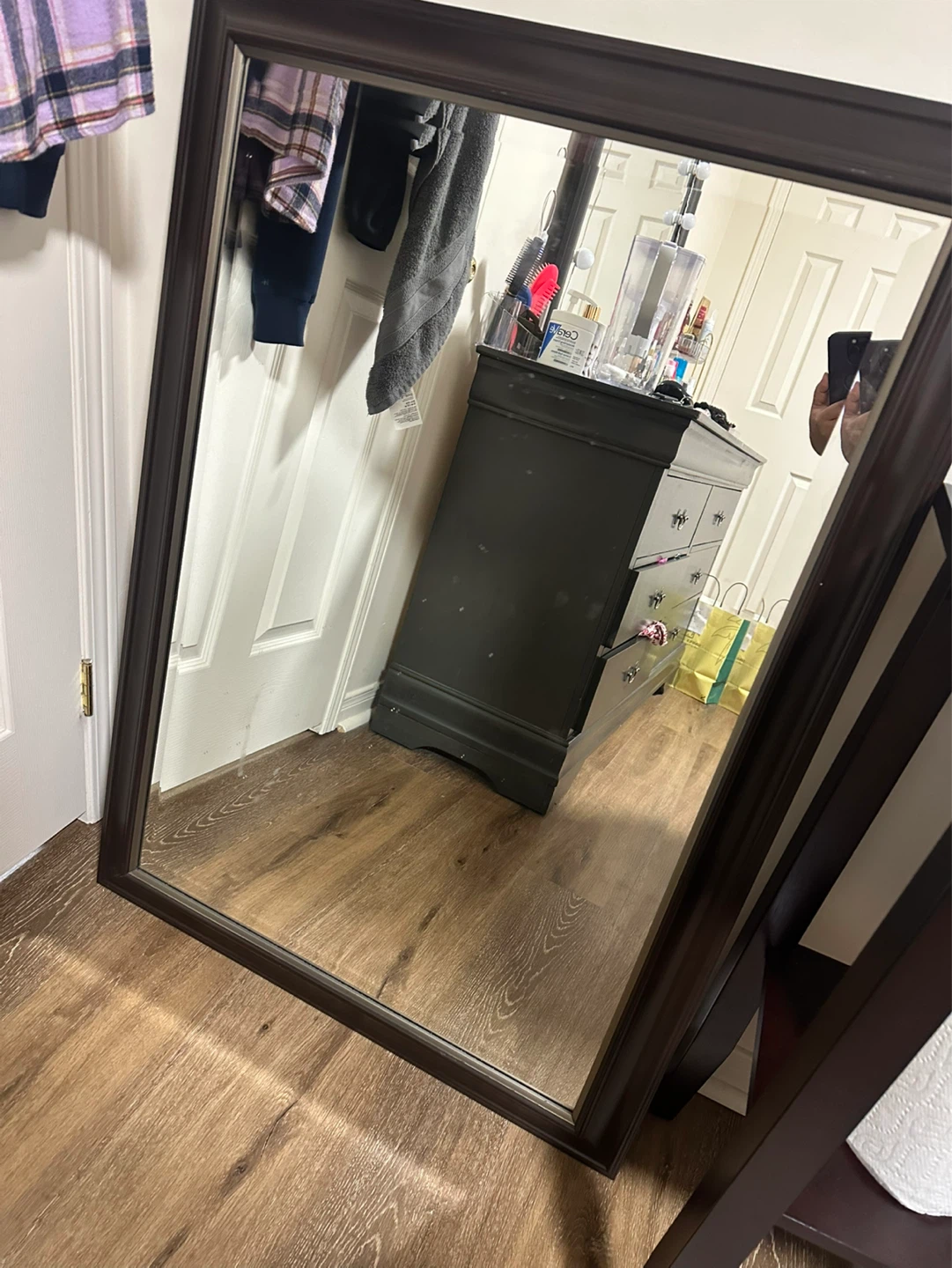 Dark Wood Framed Mirror
