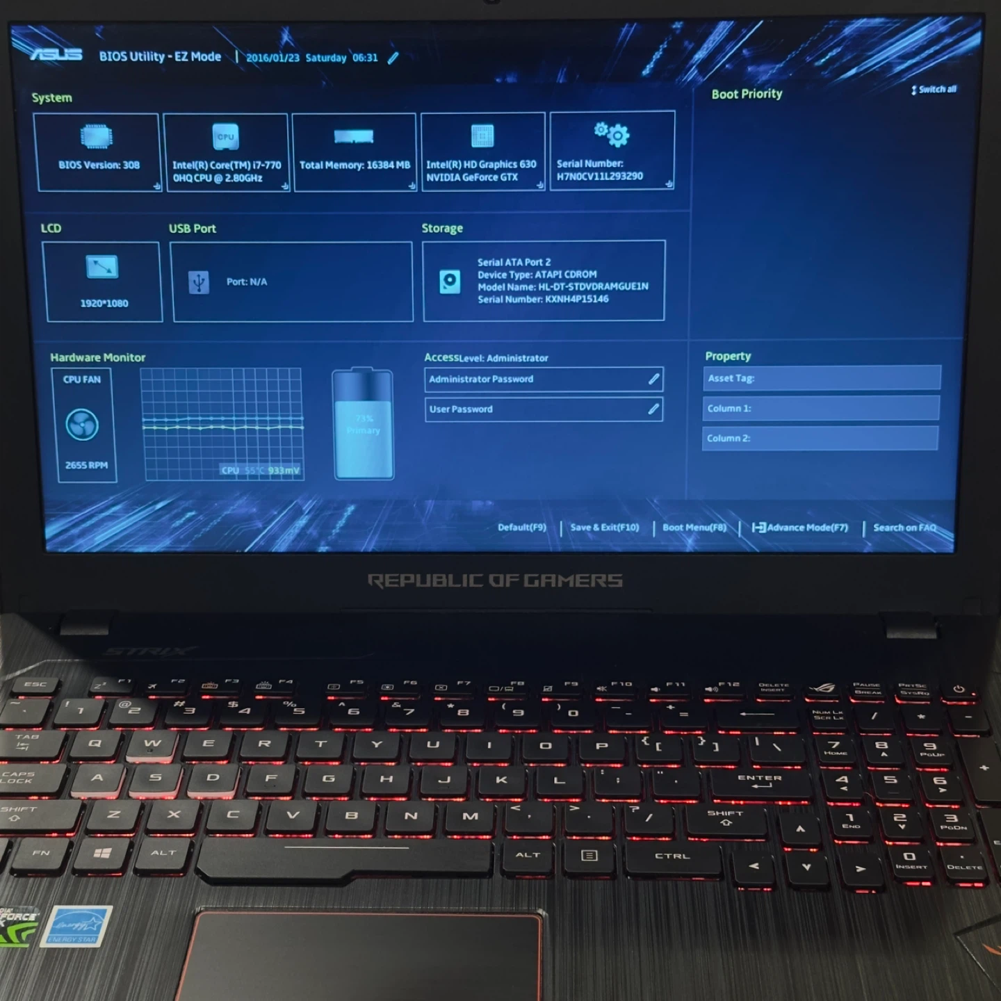 Asus ROG Strix Gaming Laptop - photo 2