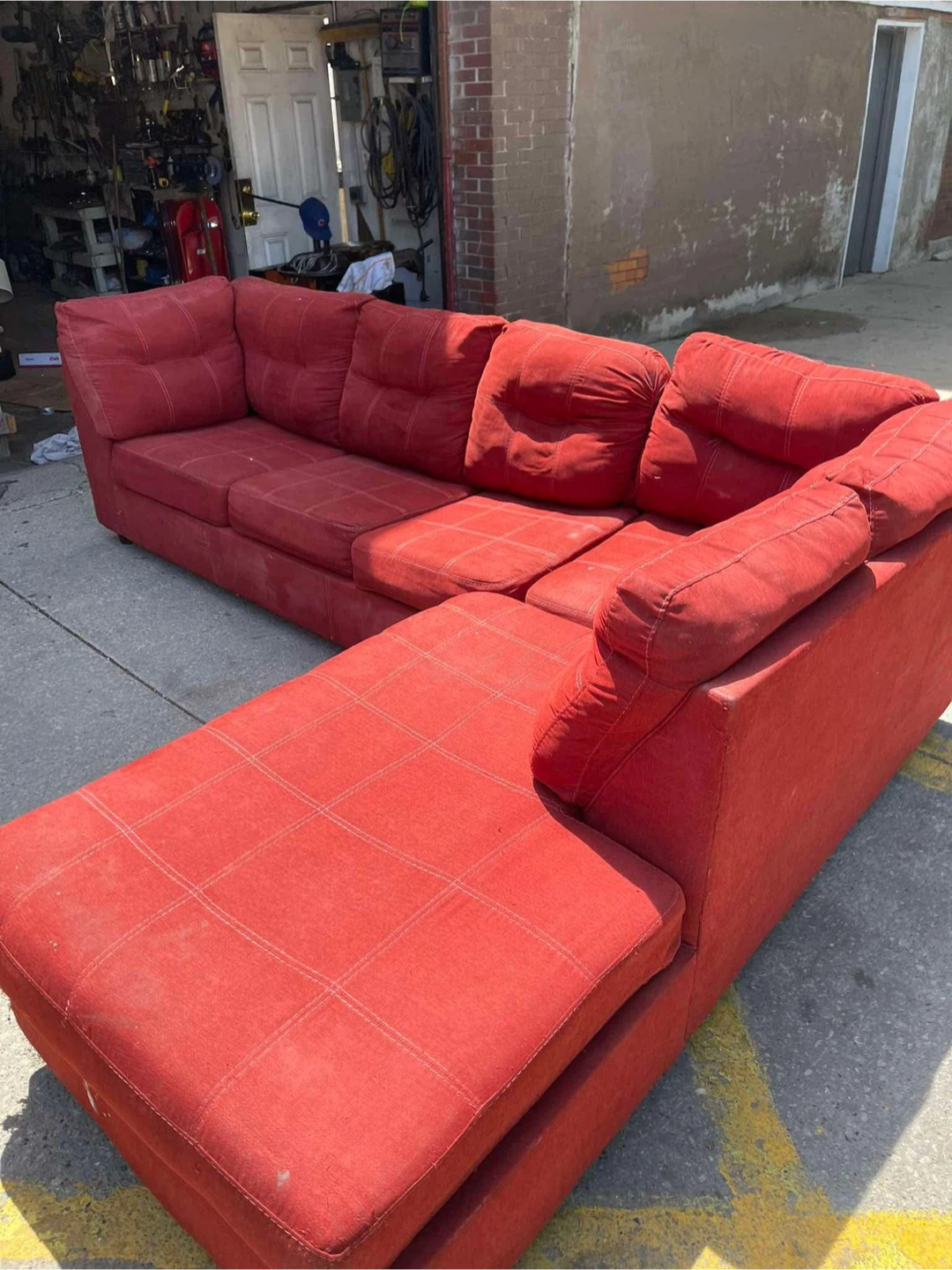Red Sectional Sofa with delivery - photo 2