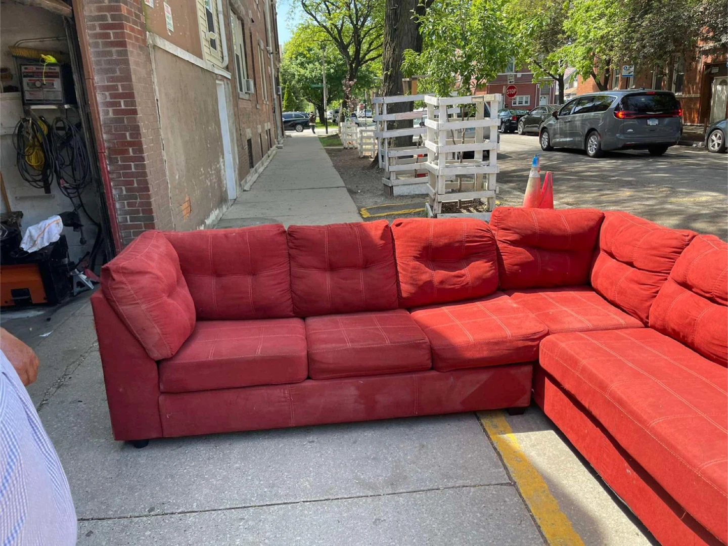 Red Sectional Sofa with delivery