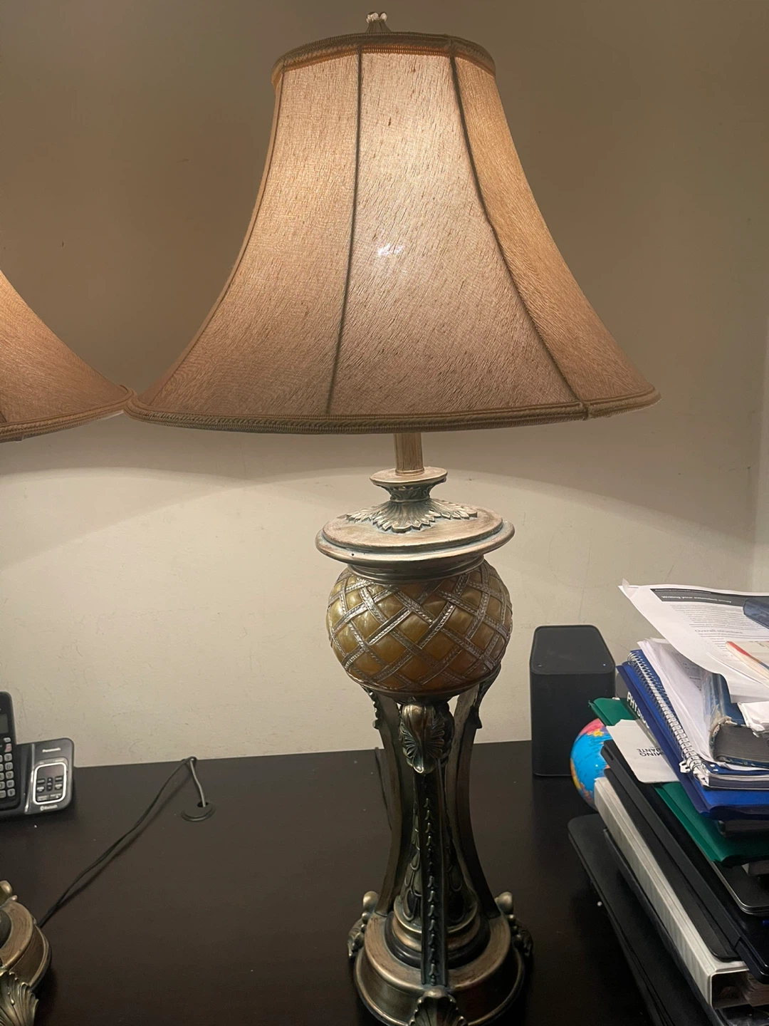 Set of 2 Table Lamps with Decorative Bases - photo 2