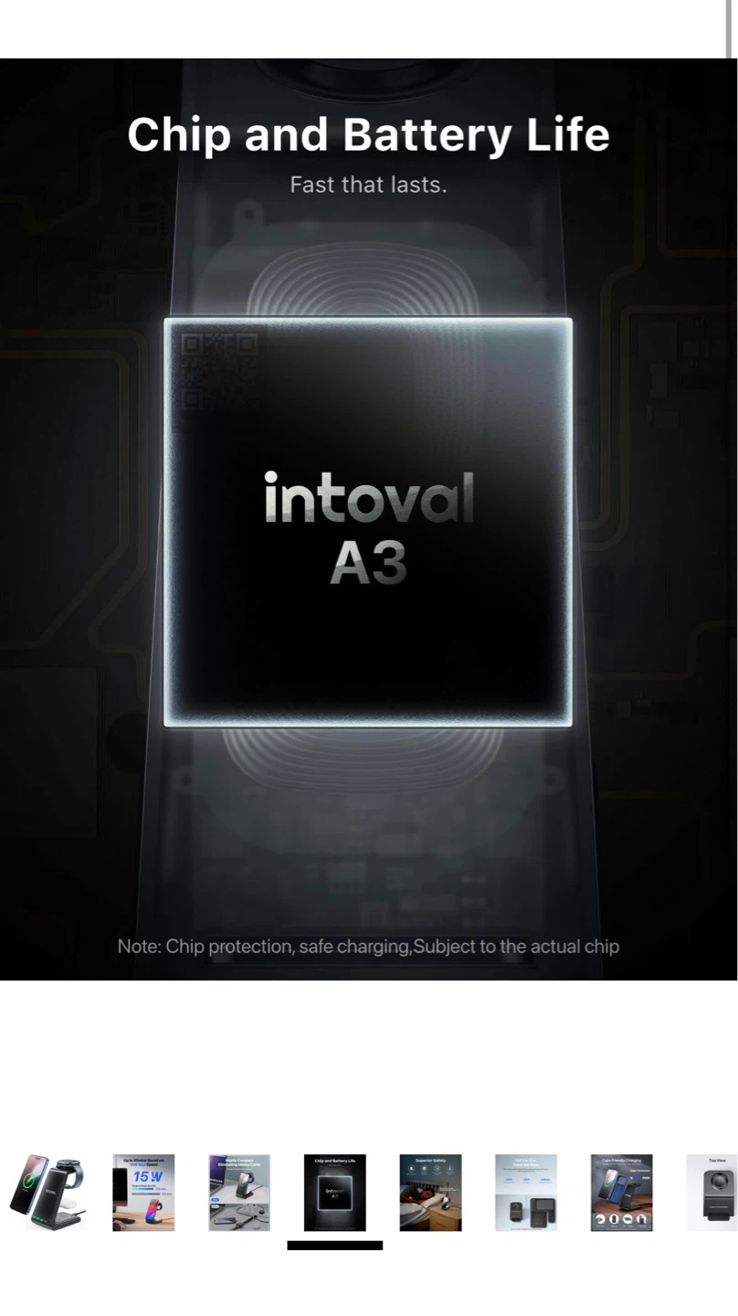 Intoval 15W 3-in-1 Wireless Charging Stand - photo 4
