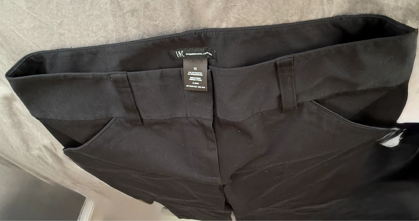 INC International Concepts Black Pants Size 12