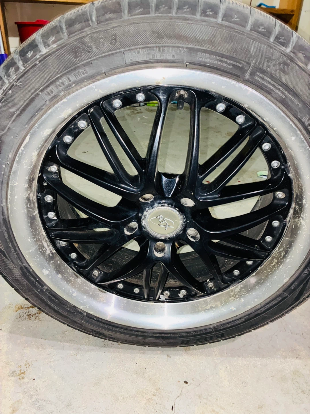 Black Rims with Winter Tires