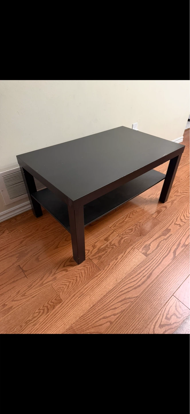 Black 2 Shelf Coffee Table - photo 5