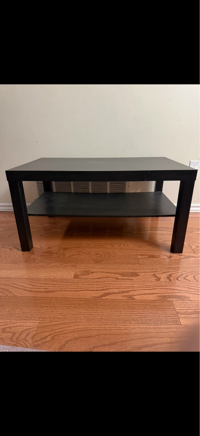 2-Shelf Black Coffee Table - photo 4