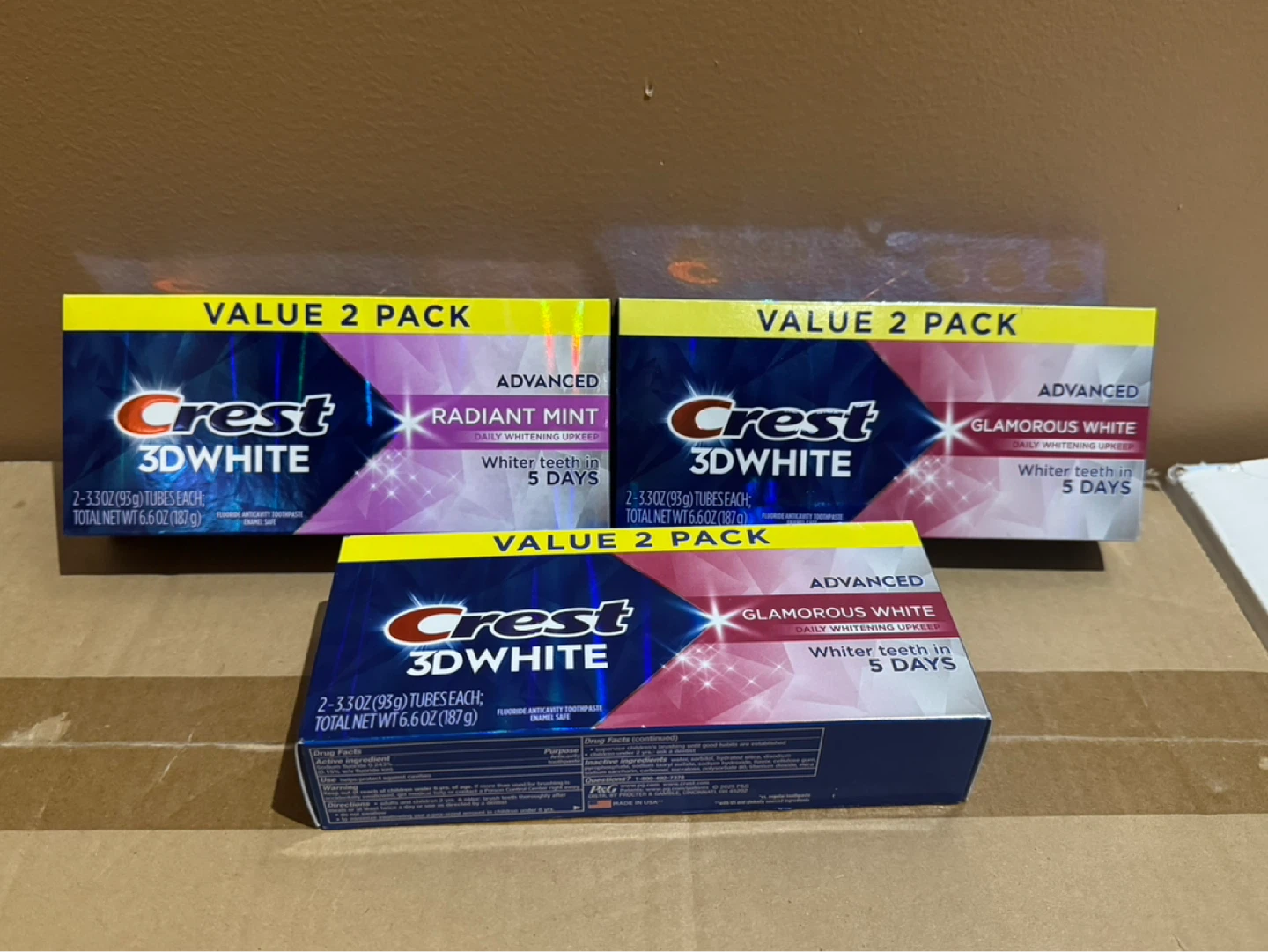 Crest 3D White Toothpaste - Value 2 Packs