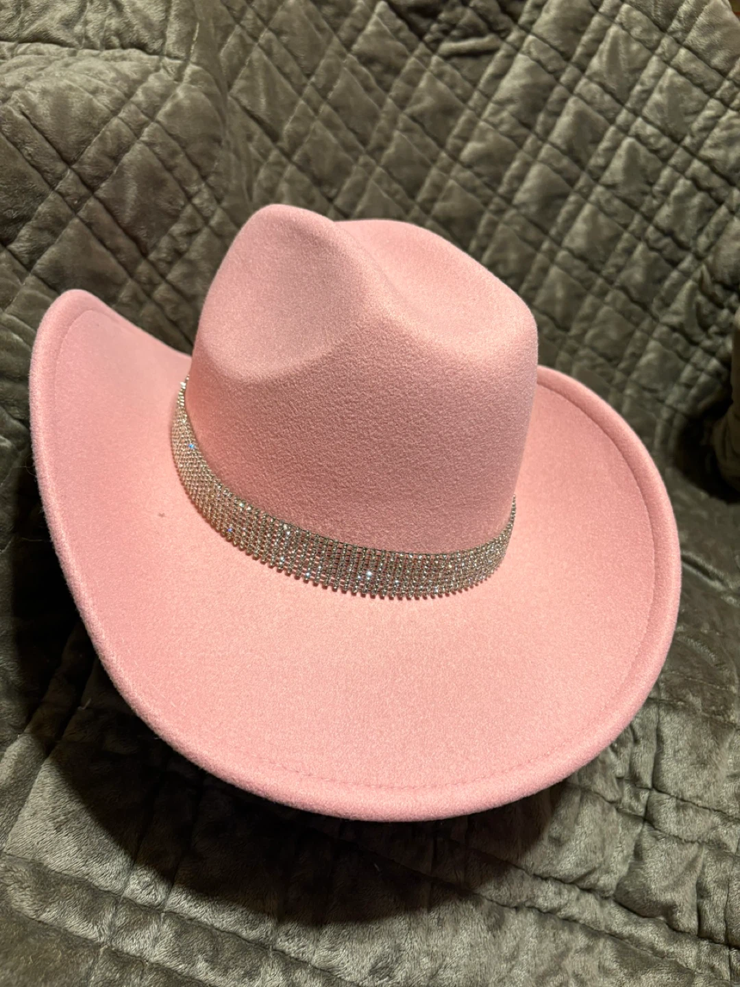 C.C. Beanie New York Pink Sparkly Cowboy Hat NEW with tags - Pic - photo 2