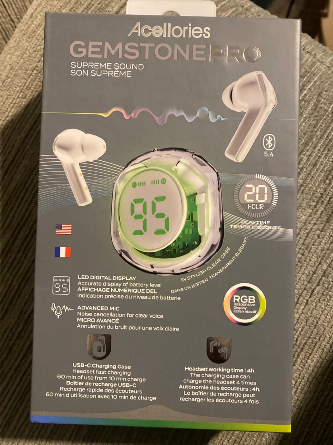 Acellories GEMSTONE PRO Wireless Earbuds with Charging Case