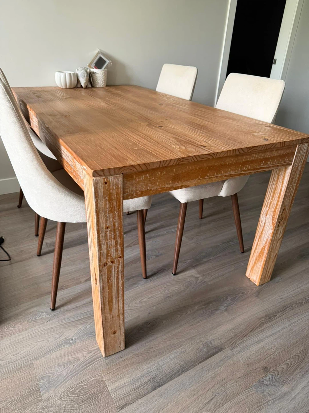 Rustic wood dining table - photo 2
