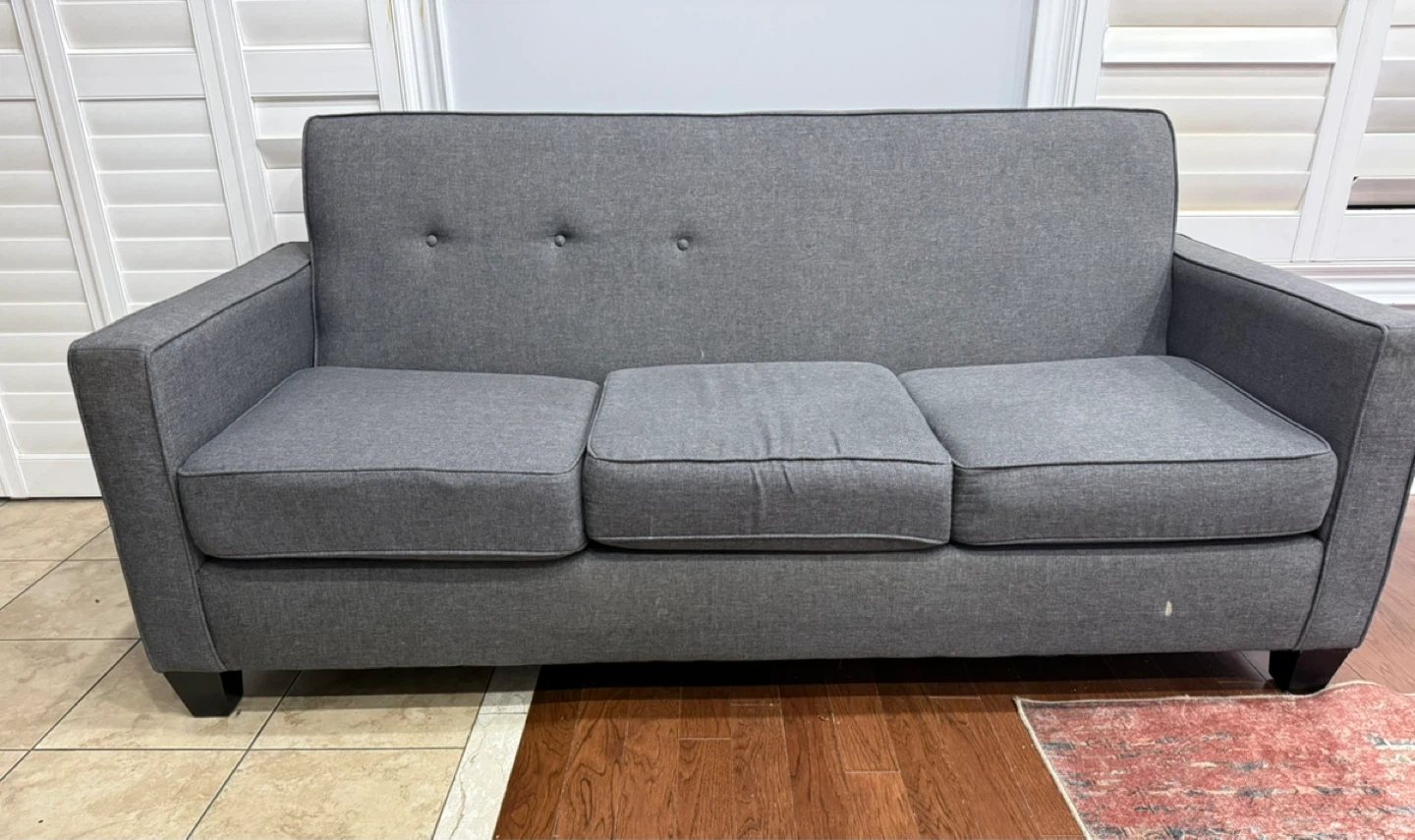 Grey 3-Seater Sofa - photo 2