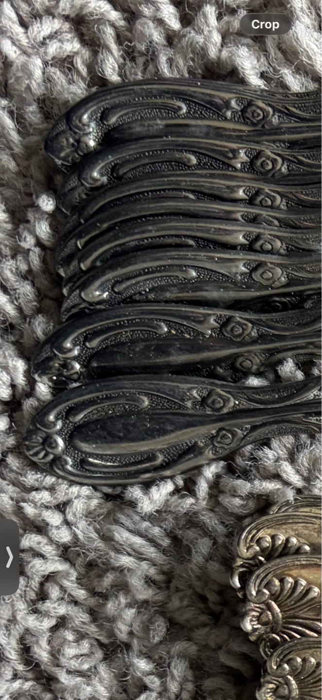 Set of Antique Ornate Silverware Spoons - photo 2