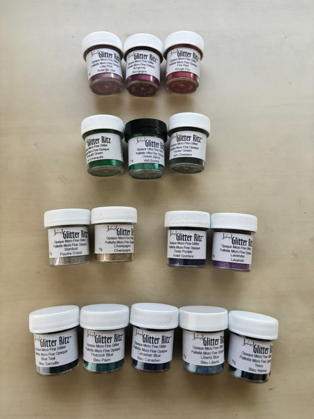 Jewel Glitter Ritz opaque micro fine glitter set