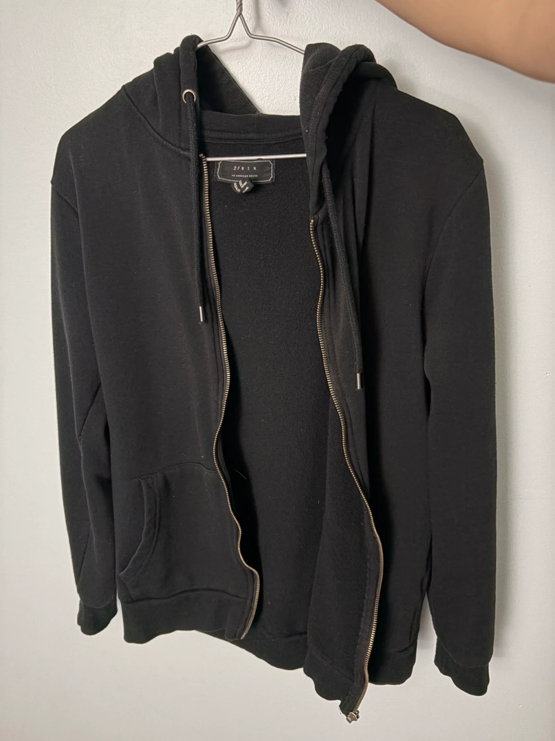 Forever 21 Black Zip-Up Hoodie