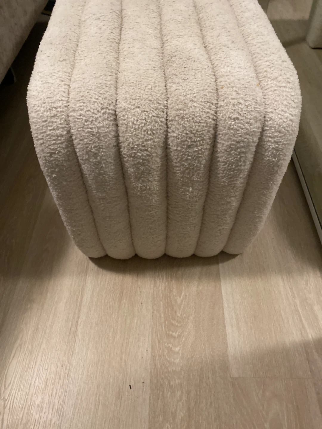 Cream Padded Ottoman Bench - photo 2