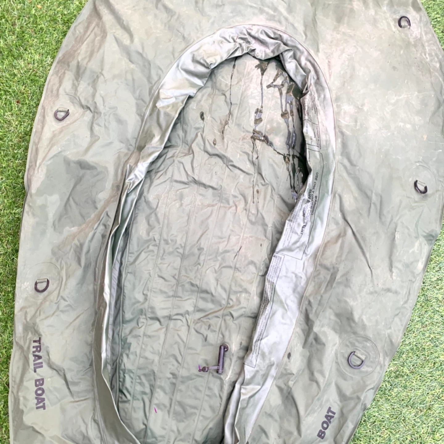 Inflatable Boat Raft Sevylor Trail Boat Fishing Watercraft - photo 5