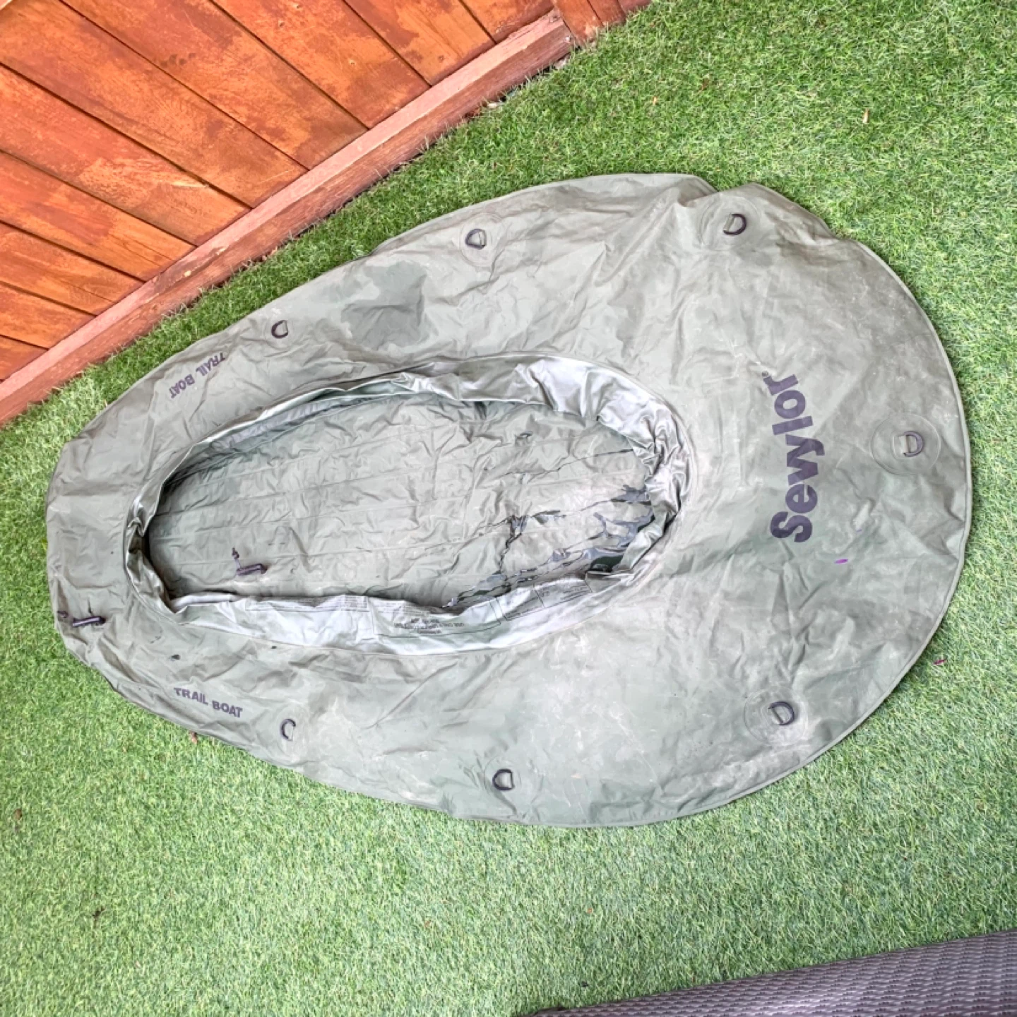 Inflatable Boat Raft Sevylor Trail Boat Fishing Watercraft