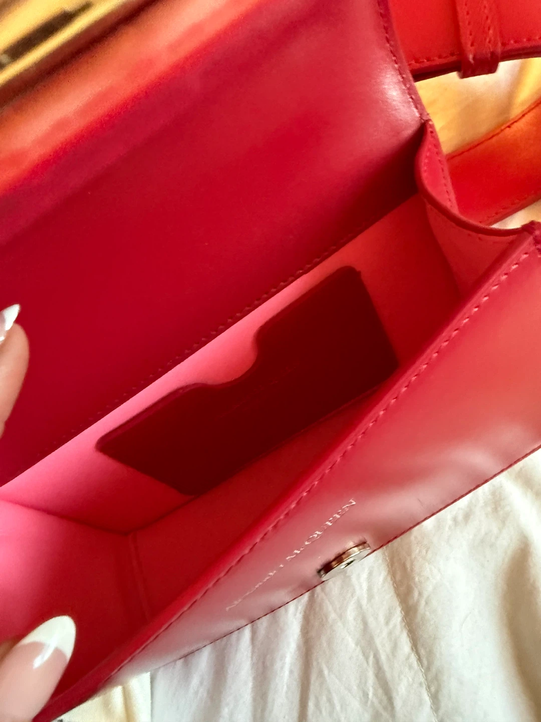 Alexander McQueen Red Leather Skull Clutch/Shoulder Bag - photo 5