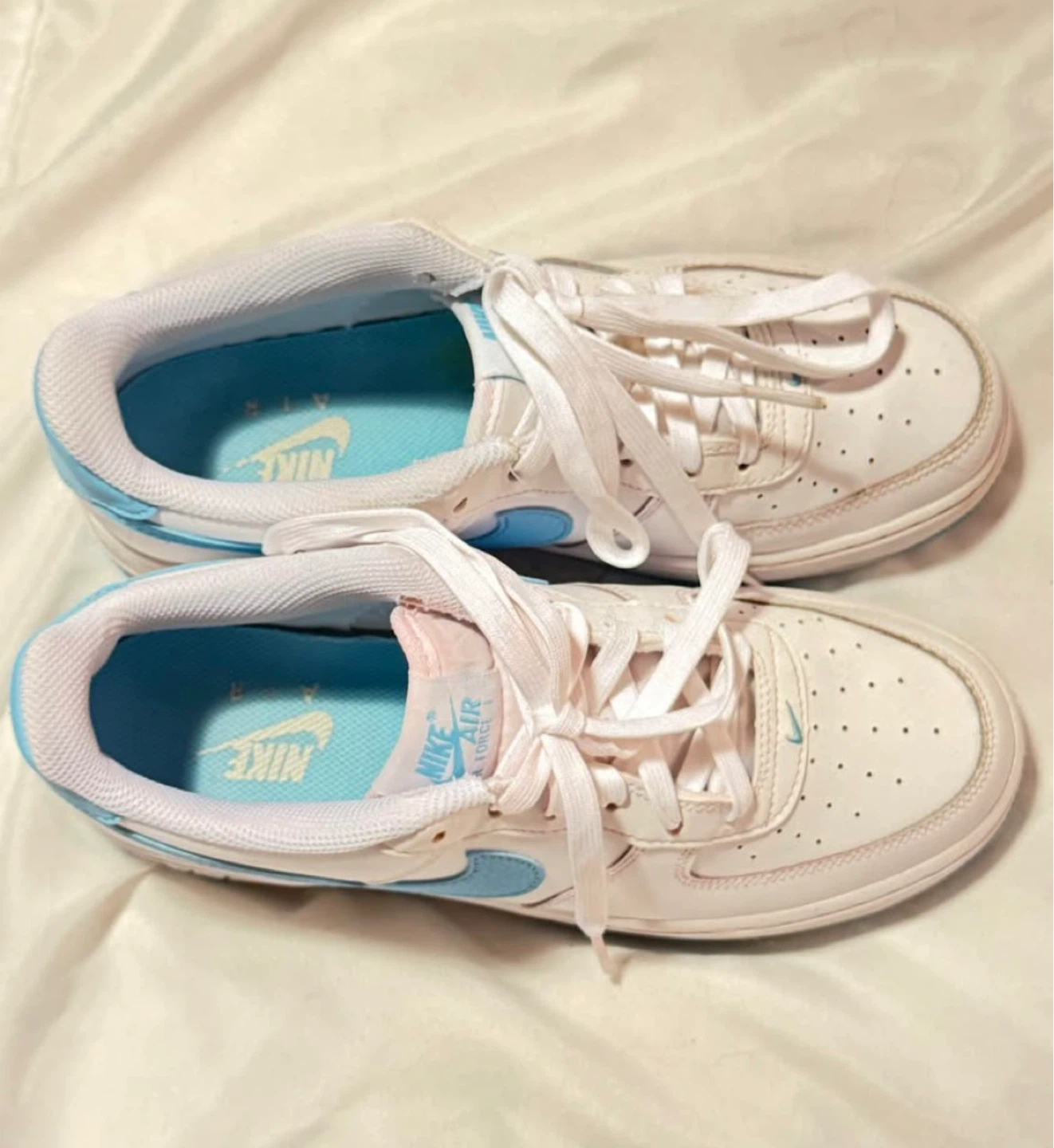 Nike Air Force 1 Sneakers White/Baby Blue - photo 2