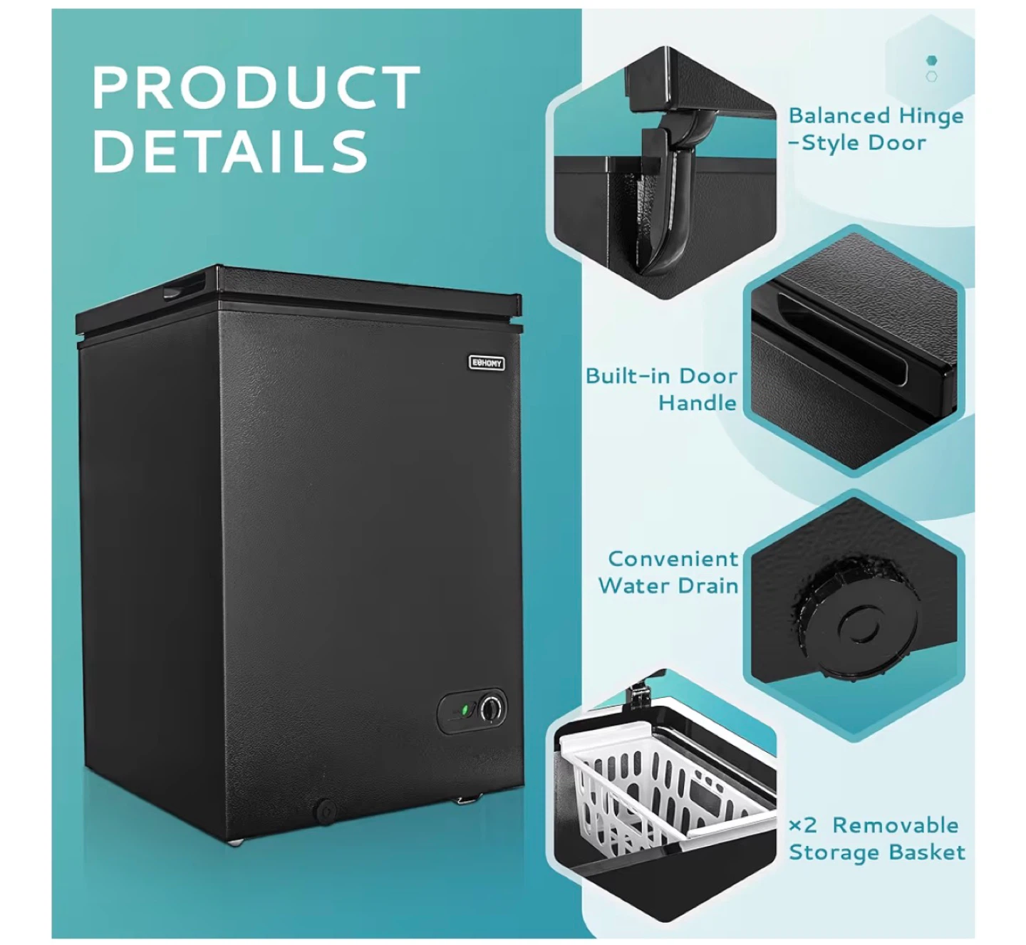 EUHOMY Chest Freezer - photo 4