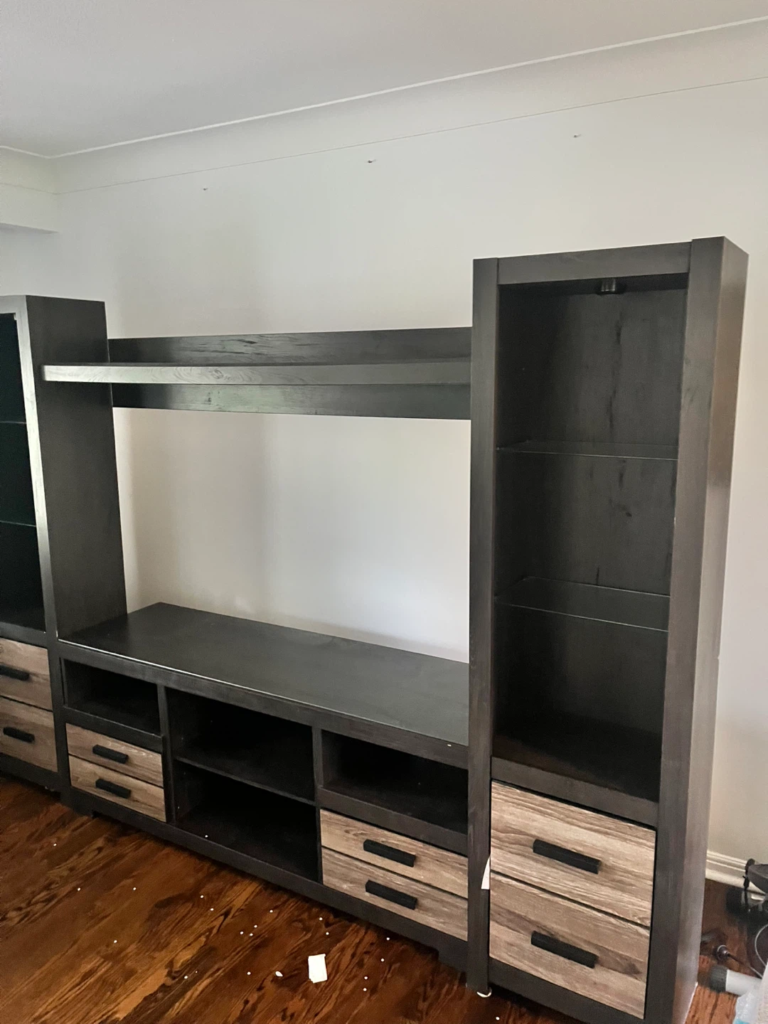 Modern TV Entertainment Unit with Storage Shelves & Drawers - photo 2