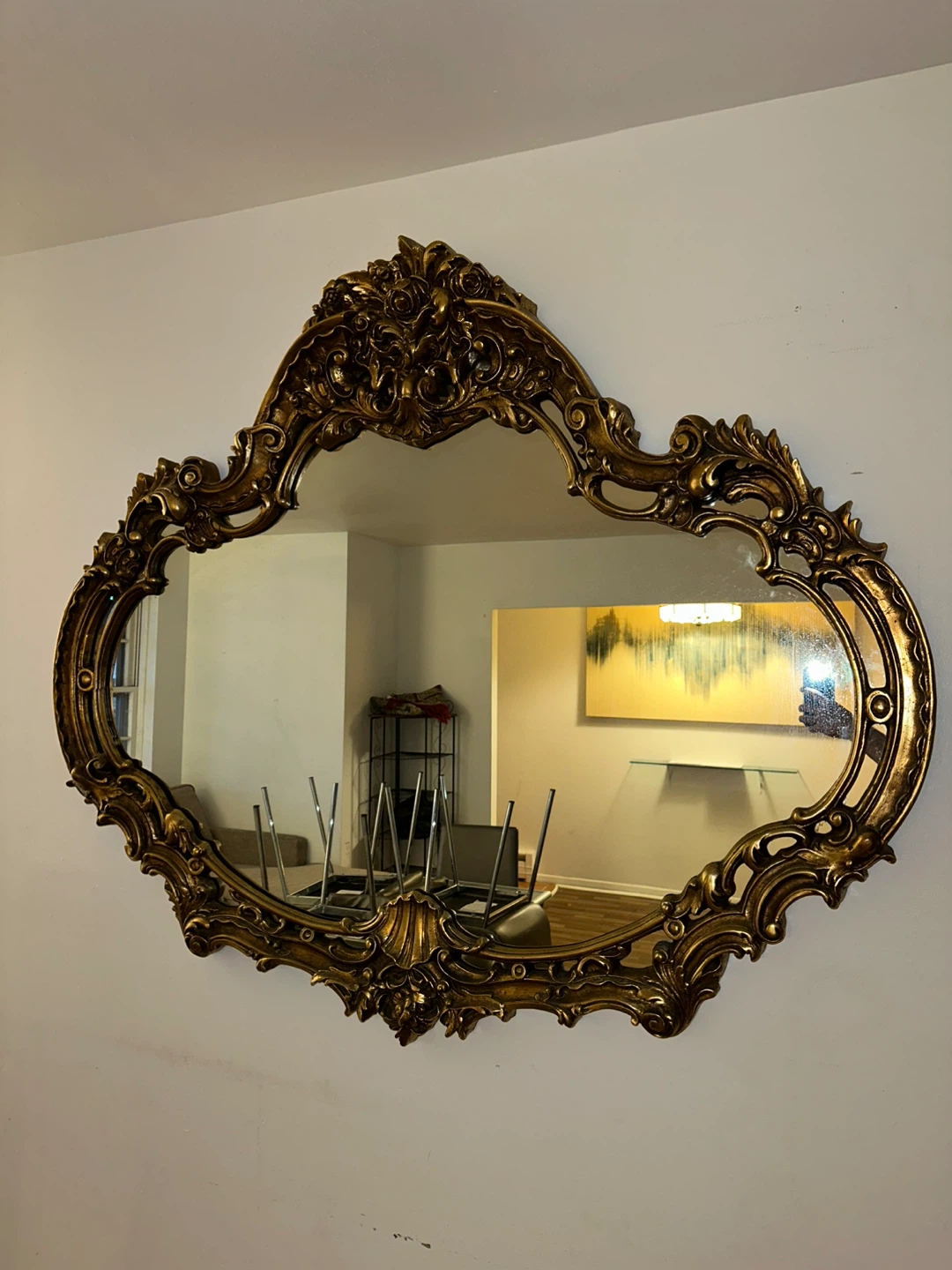 Ornate Gold Baroque Style Mirror - photo 5