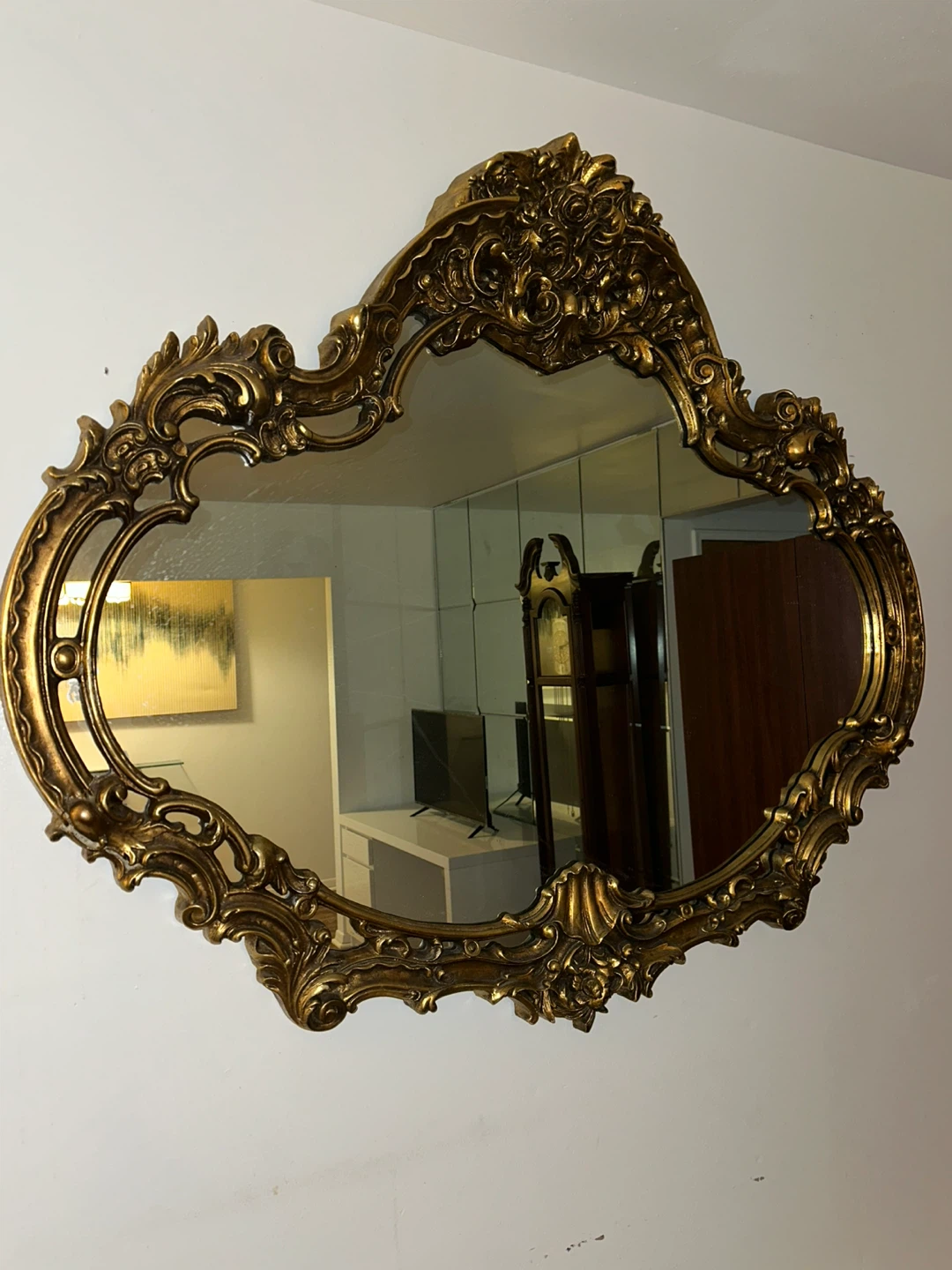 Ornate Gold Baroque Style Mirror