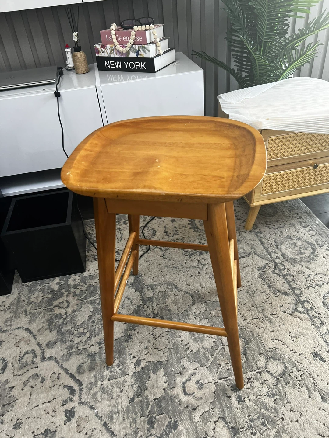 Wooden Counter Stool