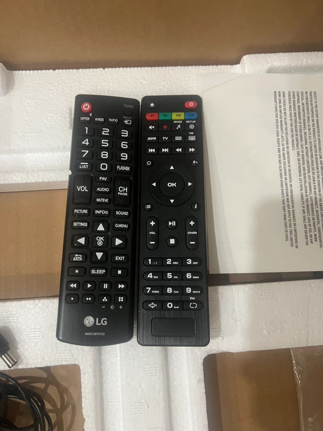 LG 24 inch monitor with stand and remotes - photo 5