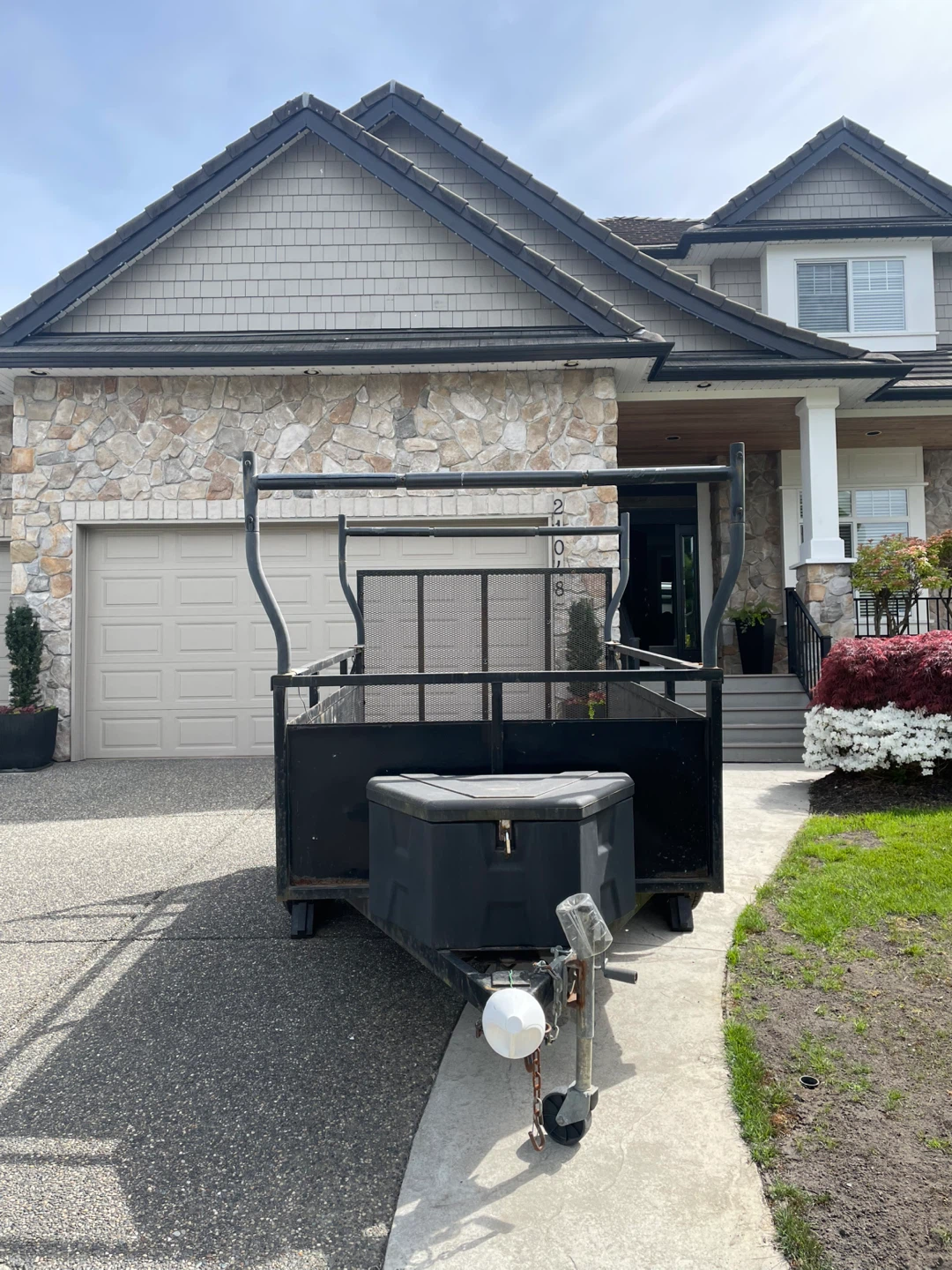 Utility Trailer with Tool Rack
