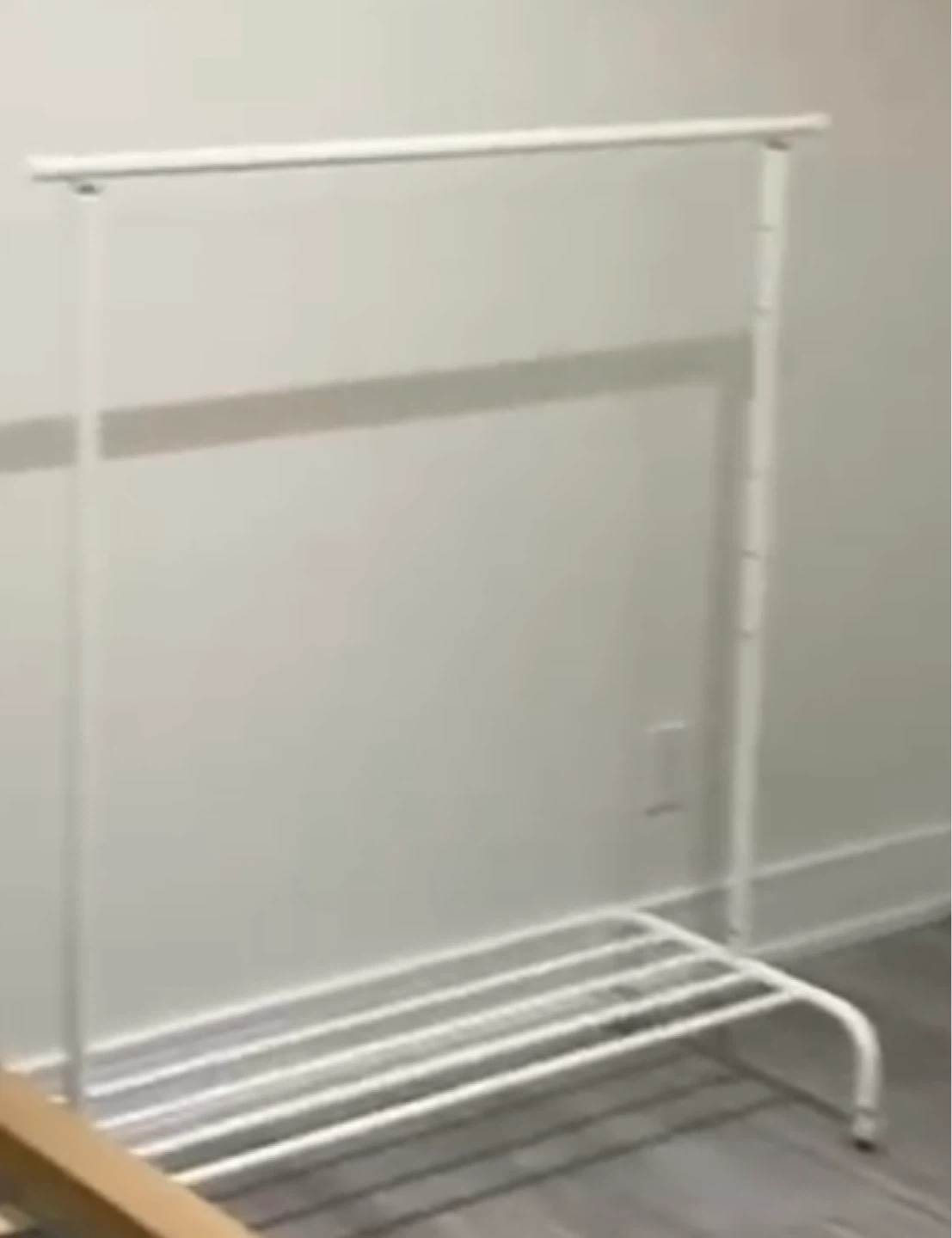 White Garment Rack with Shelf
