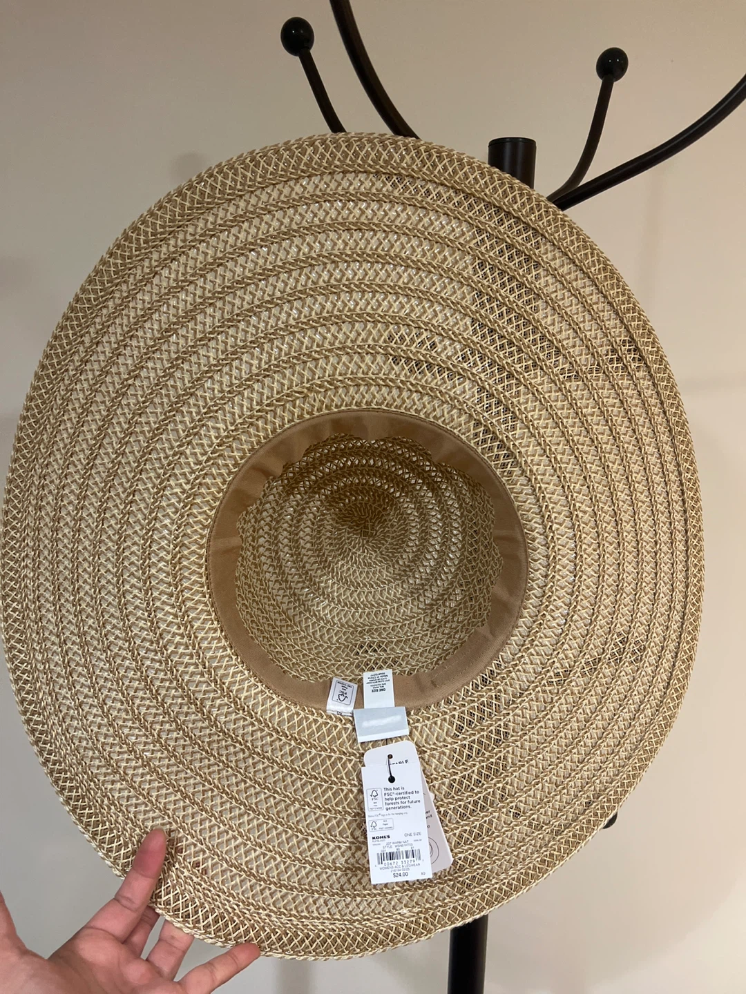 Wide Brim Straw Hat with Beaded Detail - photo 4