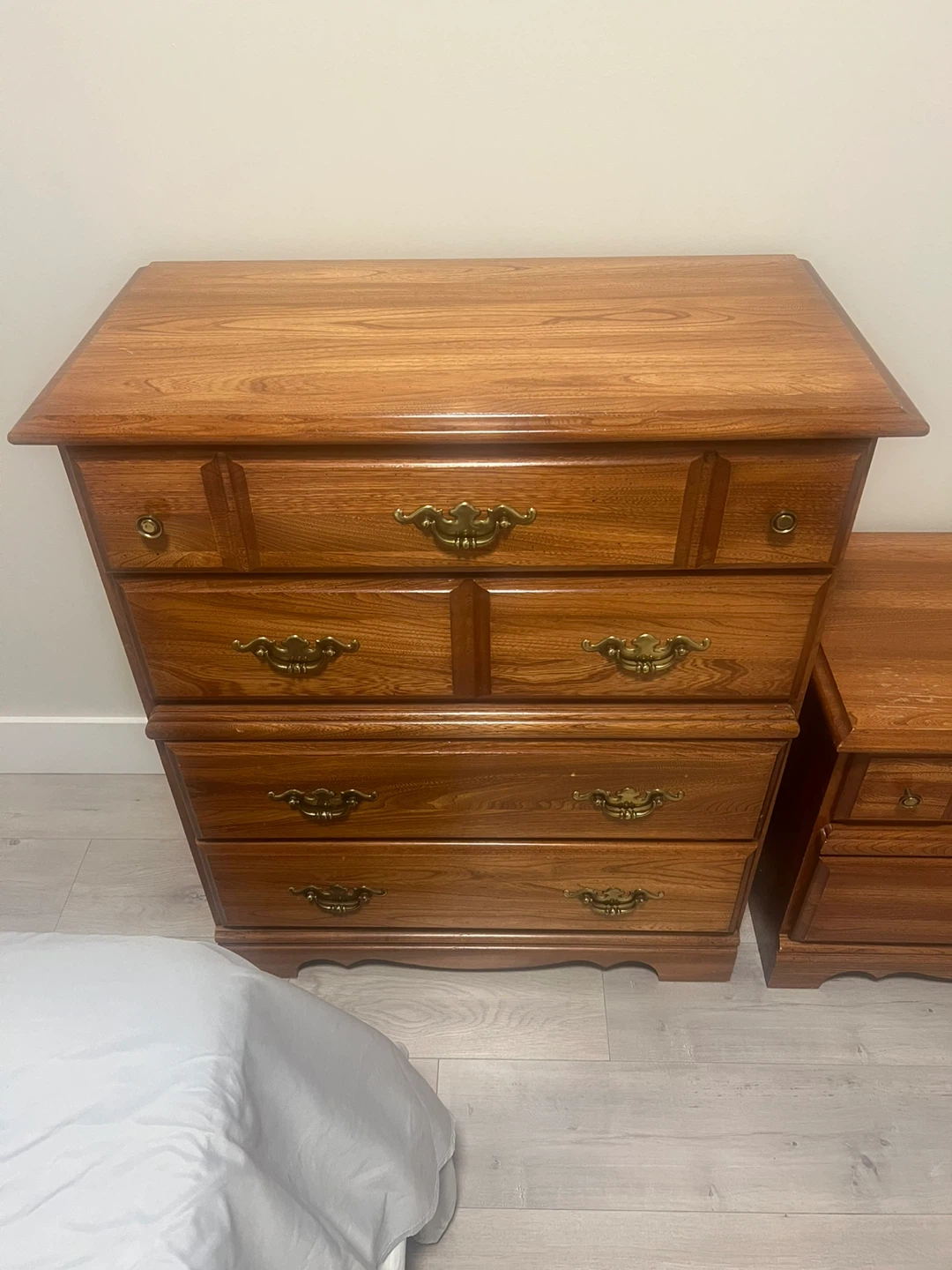 Wooden Dresser and Nightstand Set