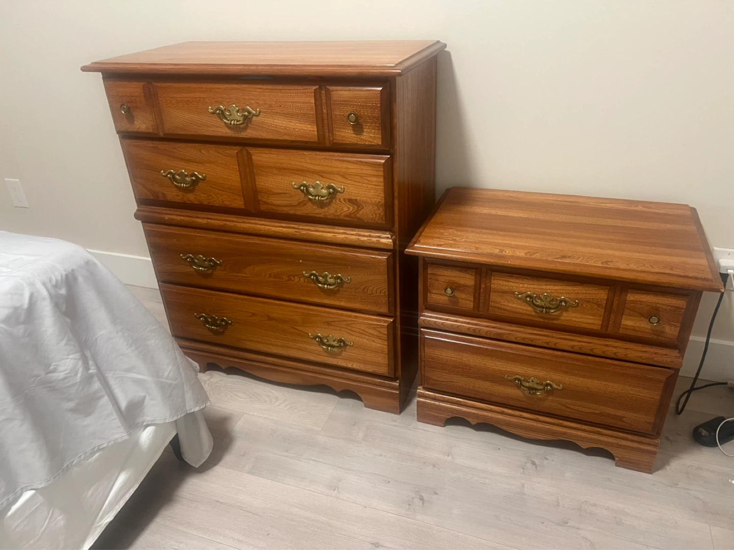 Wooden Dresser and Nightstand Set - photo 2