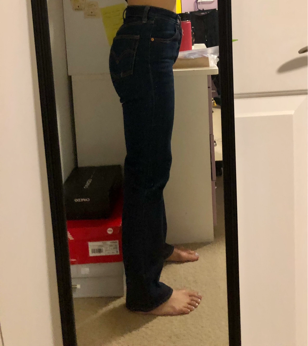 Levi’s Ribcage Straight Jeans Size 25 (Dark wash, full length) - photo 2