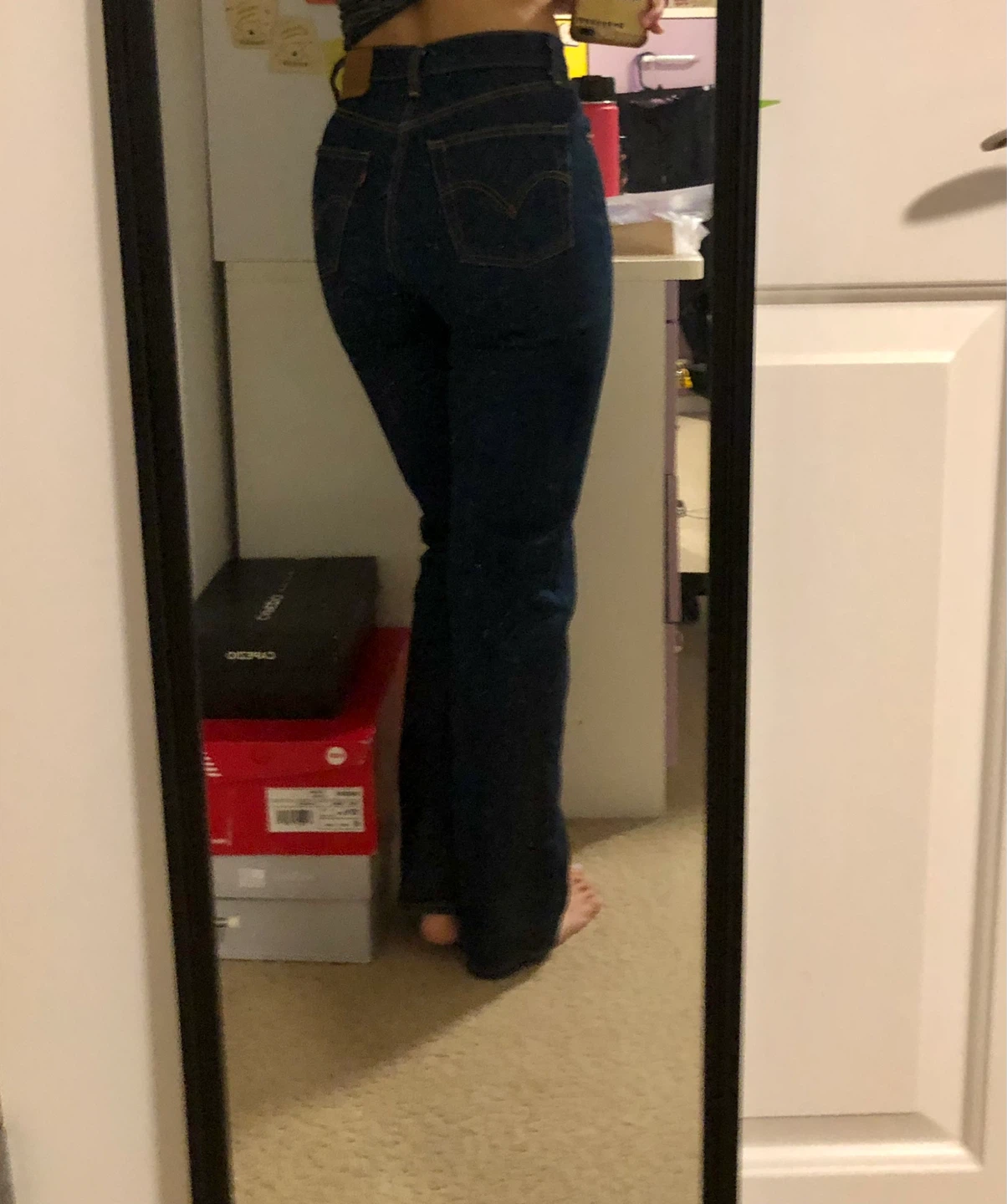 Levi’s Ribcage Straight Jeans Size 25 (Dark wash, full length) - photo 3