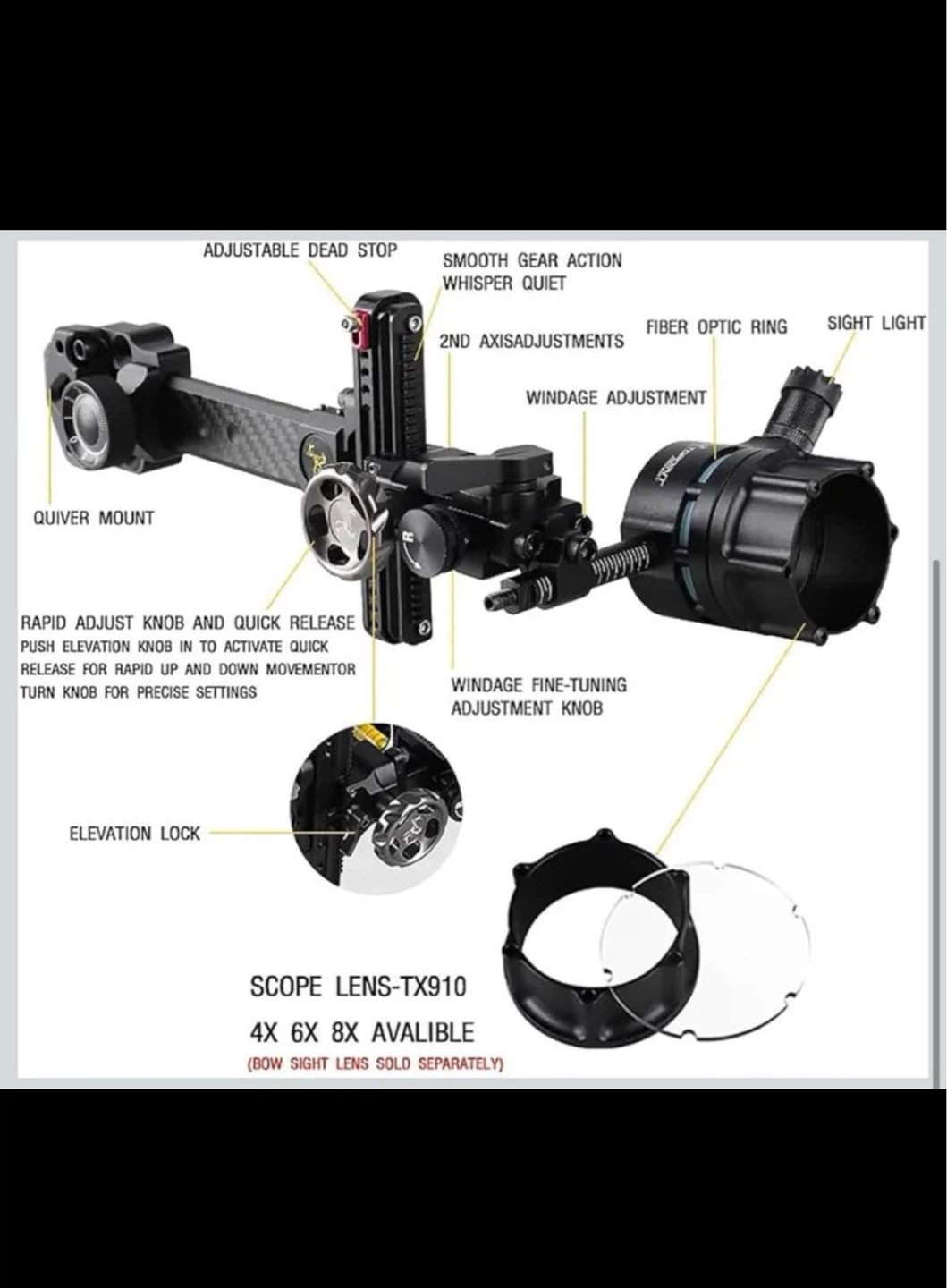 TOPOINT Micro Adjustable Bow Sight - photo 3