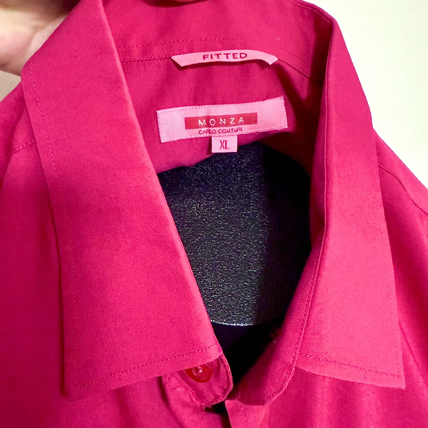 Men’s raspberry Monza dress shirt (XL) - photo 4