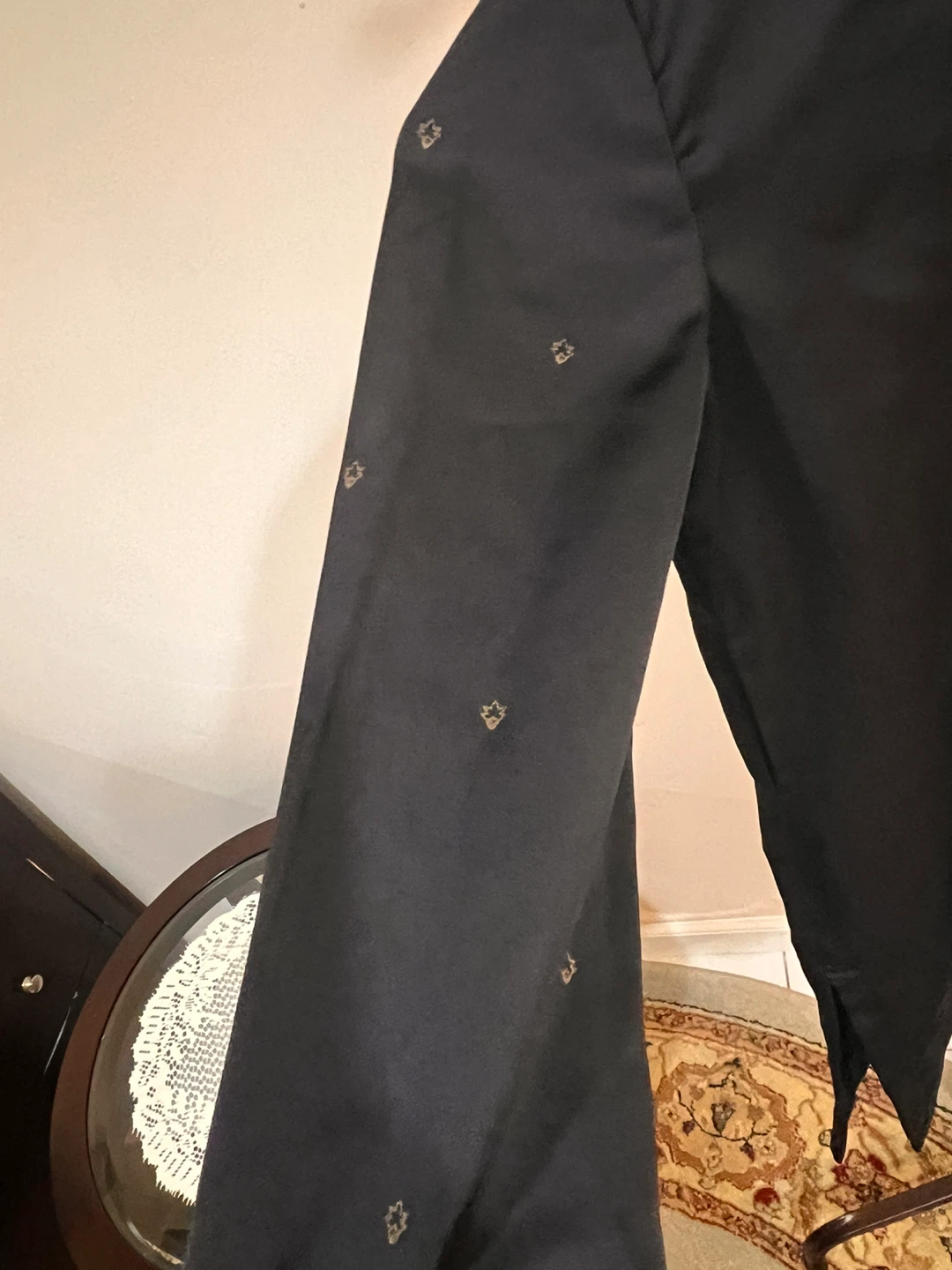 Black Kurta with Embroidered Collar - photo 3